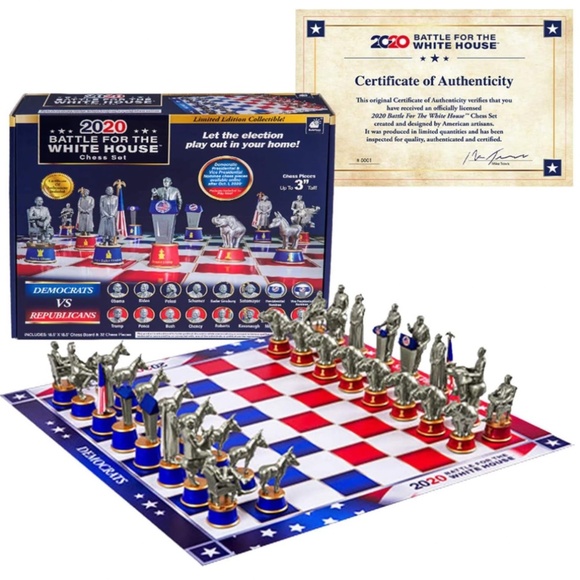 Battle For The White House 2020 Collector's Edition Chess Set Board Game - Picture 2 of 5